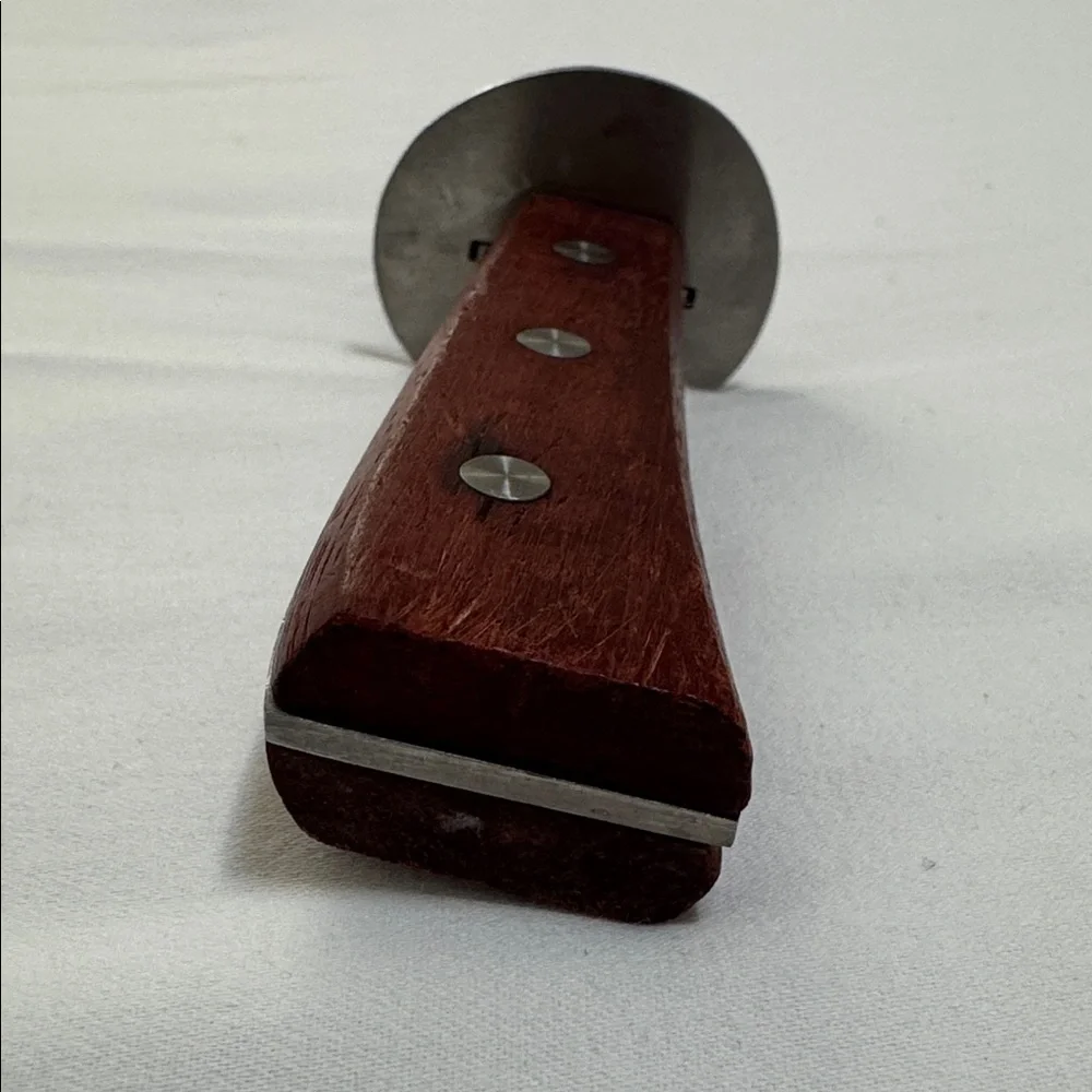 OYSTER DAGGER SHUCKER SHELLFISH KNIFE FullTang Stainless Steel Wood Red Brown 7”